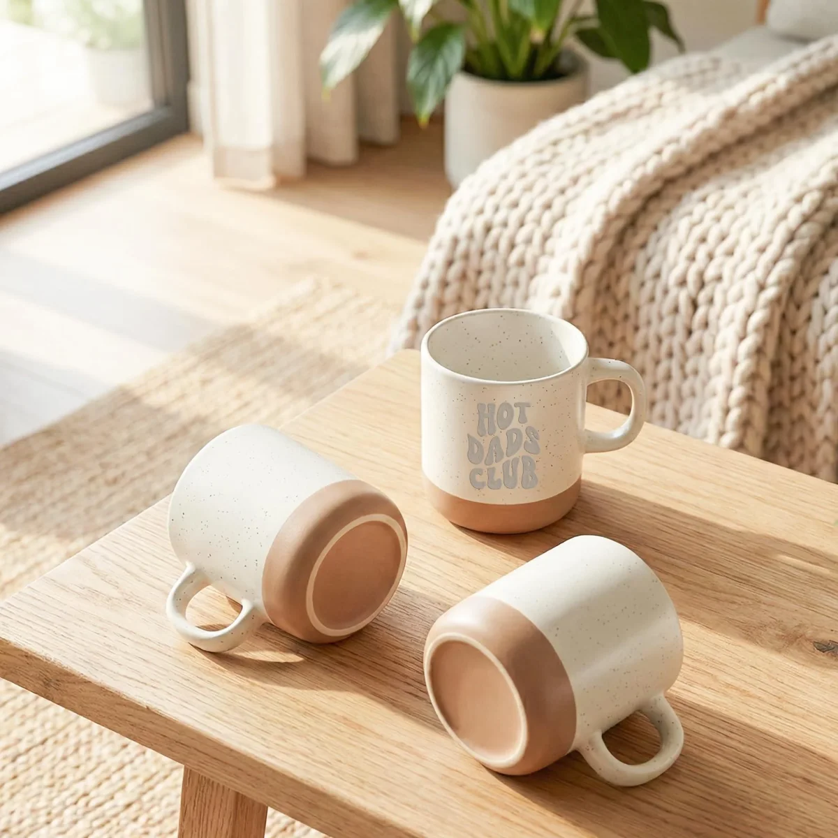 Hot Dads Club Papa Steingut Tasse Vatertagsgeschenk mit Gravur Sohn Tochter Vater Geschenk zum Vatertag Kaffeebecher Kaffeetasse – Bild 9