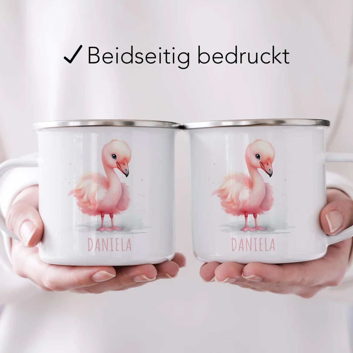 Emaille Tasse Tiere personalisiert – Bild 5