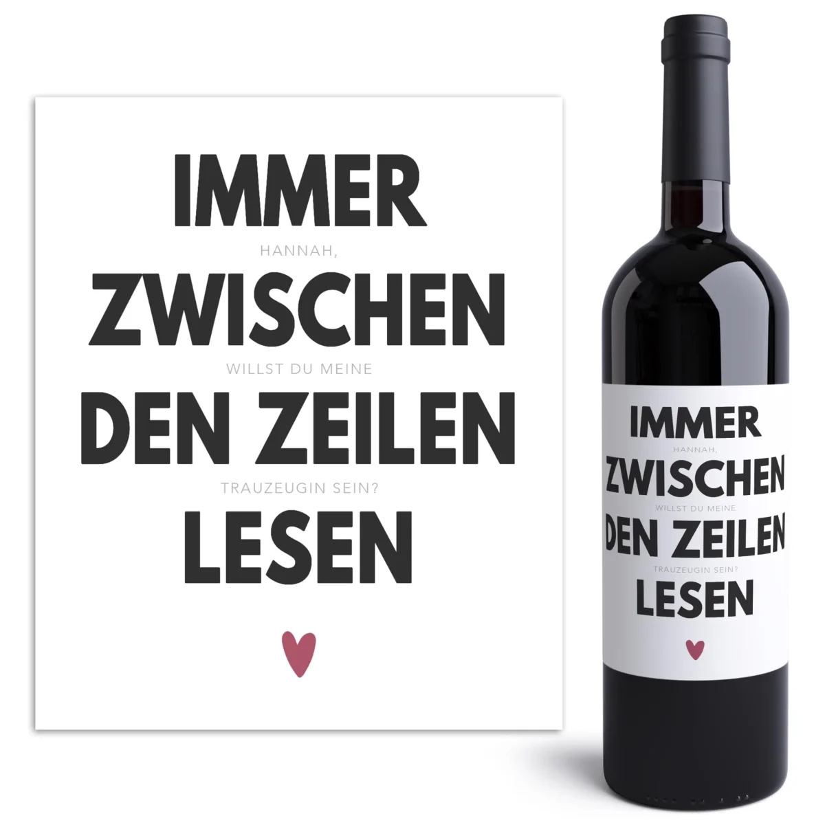 Trauzeugin fragen Weinetiketten | Digitaler Download
