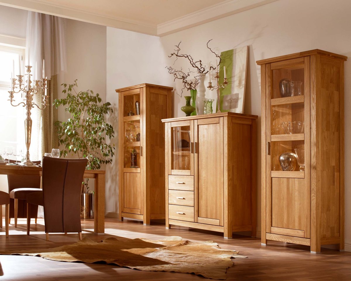 Eichen-Vitrine rechts Porto Typ 11 – Bild 7