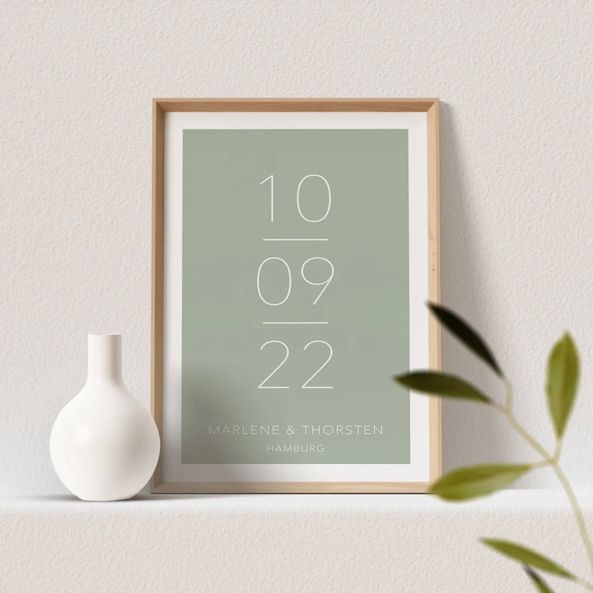 Hochzeitsposter Datum Namen Ort Hochzeit Geschenk – Bild 4
