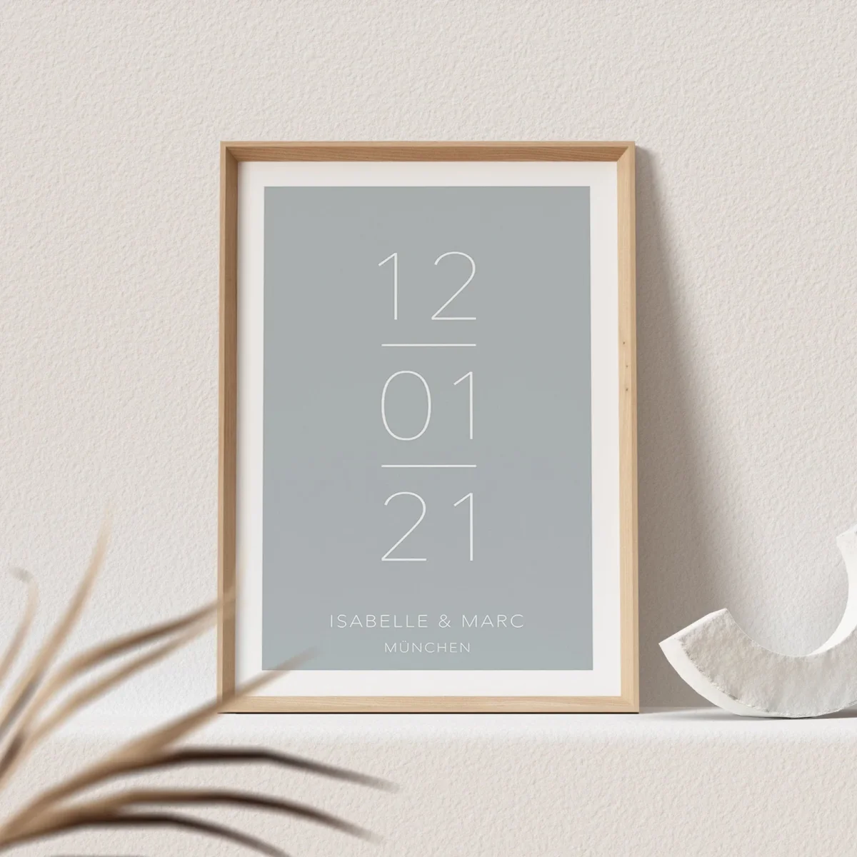 Hochzeitsposter Datum Namen Ort Hochzeit Geschenk – Bild 3