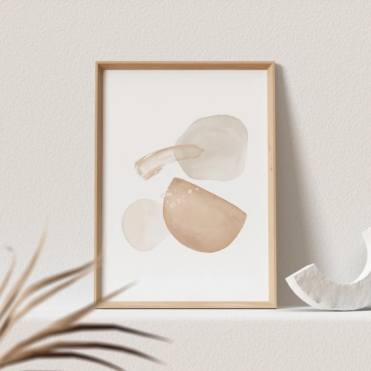 Abstrakte Kunst Poster Beige Boho Minimalistische – Bild 3