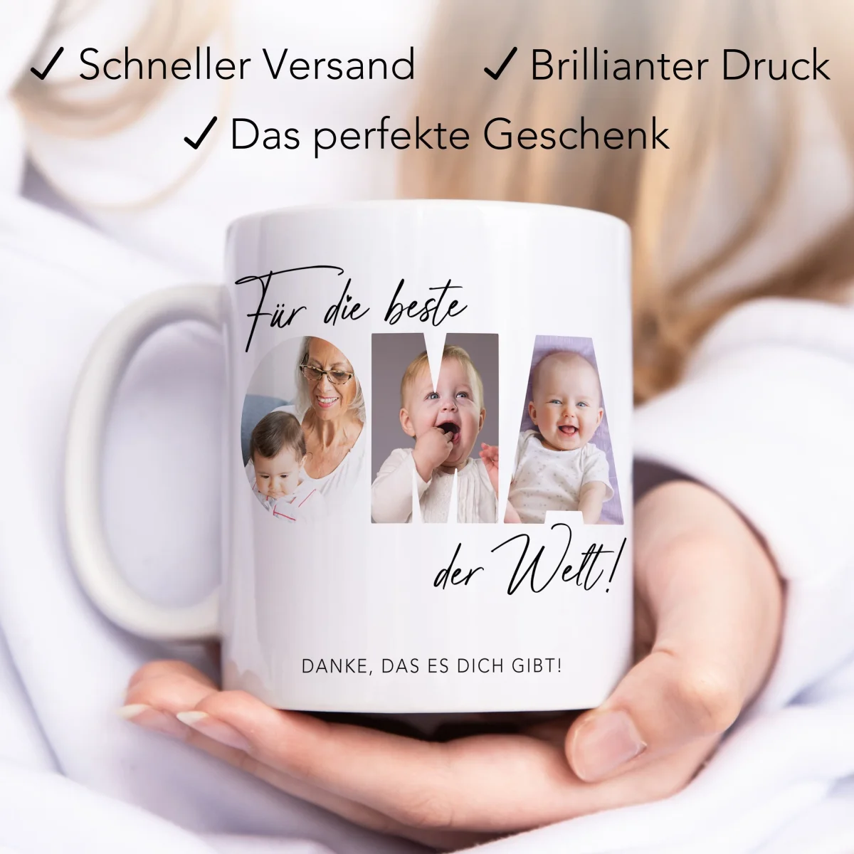 Oma Geschenk Geburtstag Foto Tasse – Bild 4