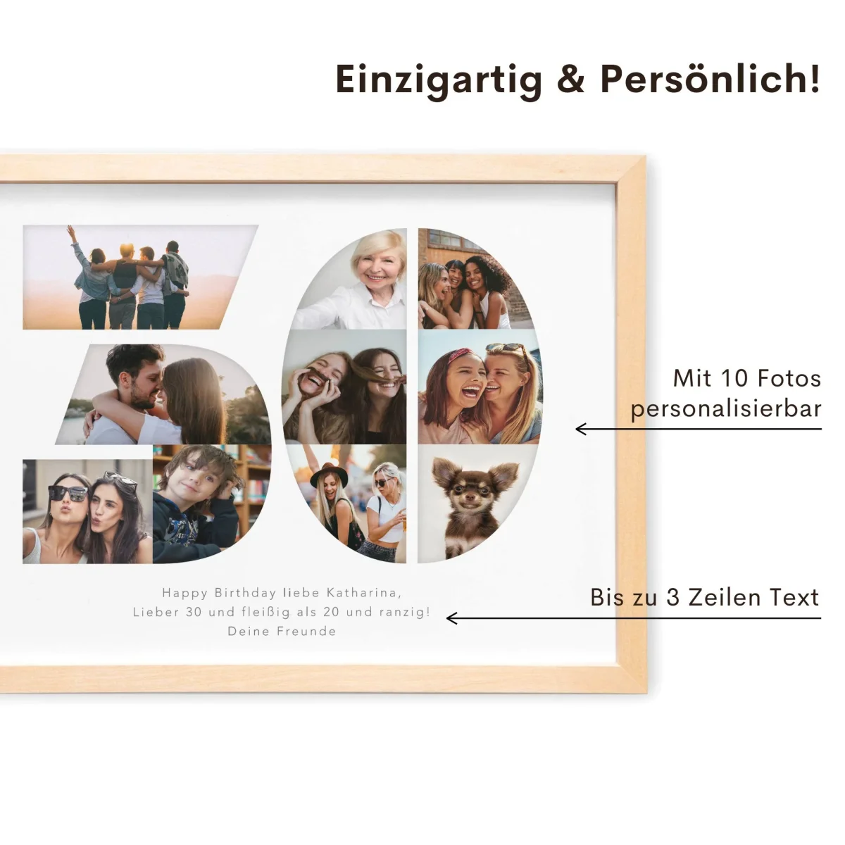 30. Geburtstag Frau Mann Geschenk Fotocollage – Bild 3
