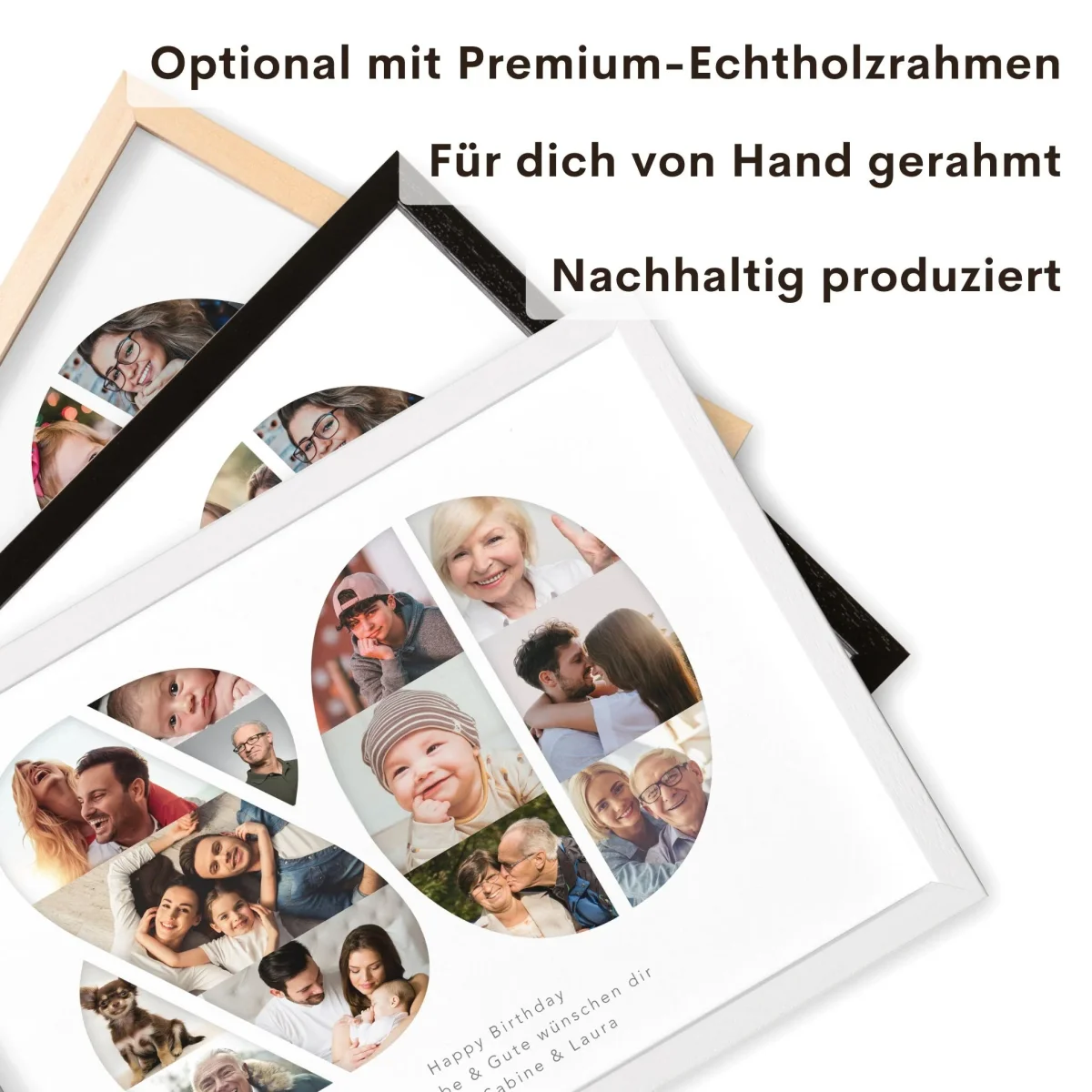 80. Geburtstag Frau Mann Geschenk Fotocollage – Bild 4