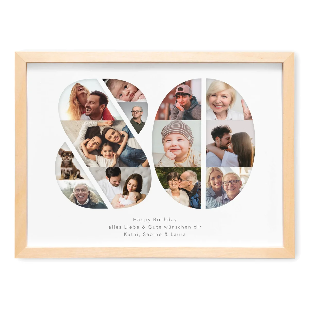 80. Geburtstag Frau Mann Geschenk Fotocollage – Bild 2