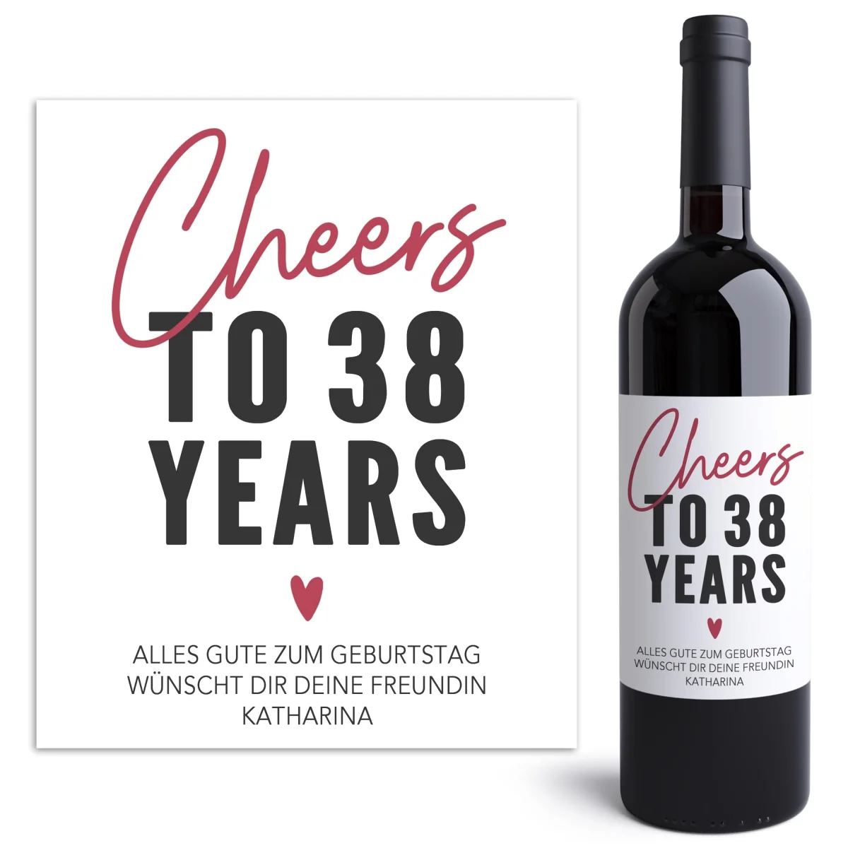 Geburtstag Weinetiketten Flaschenetiketten | Digitaler Download – Bild 2