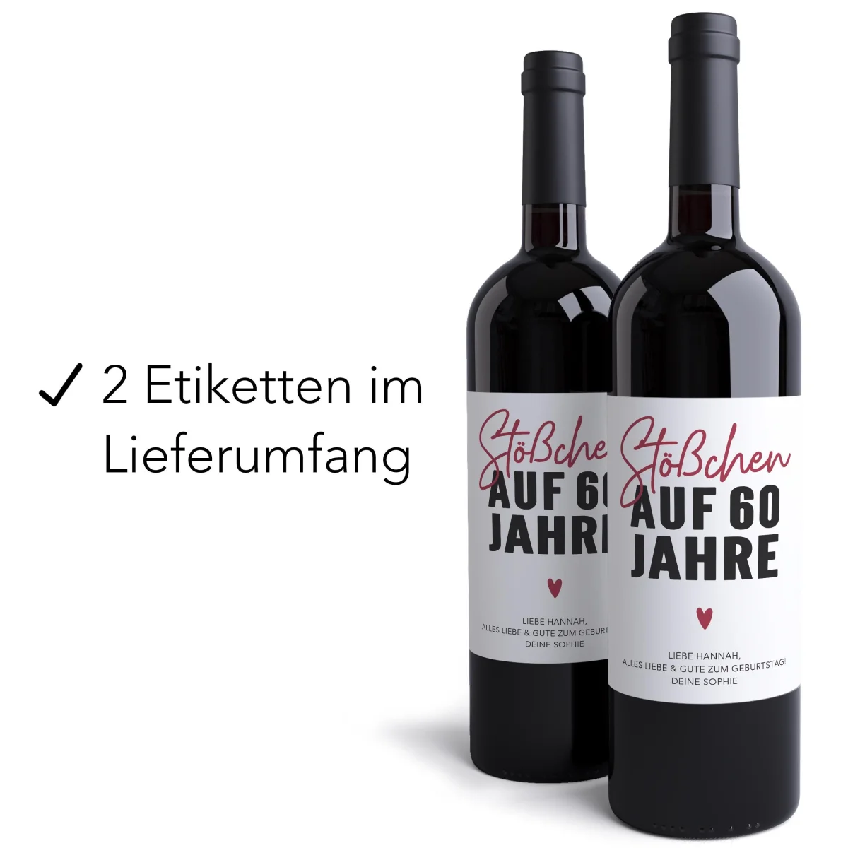 60. Geburtstag Frau Weinetiketten | Digitaler Download – Bild 4