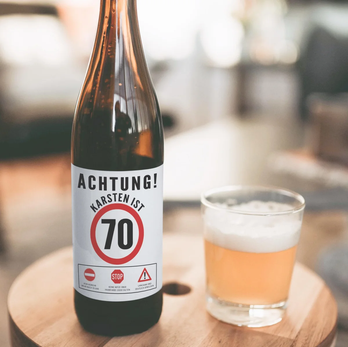 Bier Geschenk Mann 70. Geburtstag Bieretiketten – Bild 9