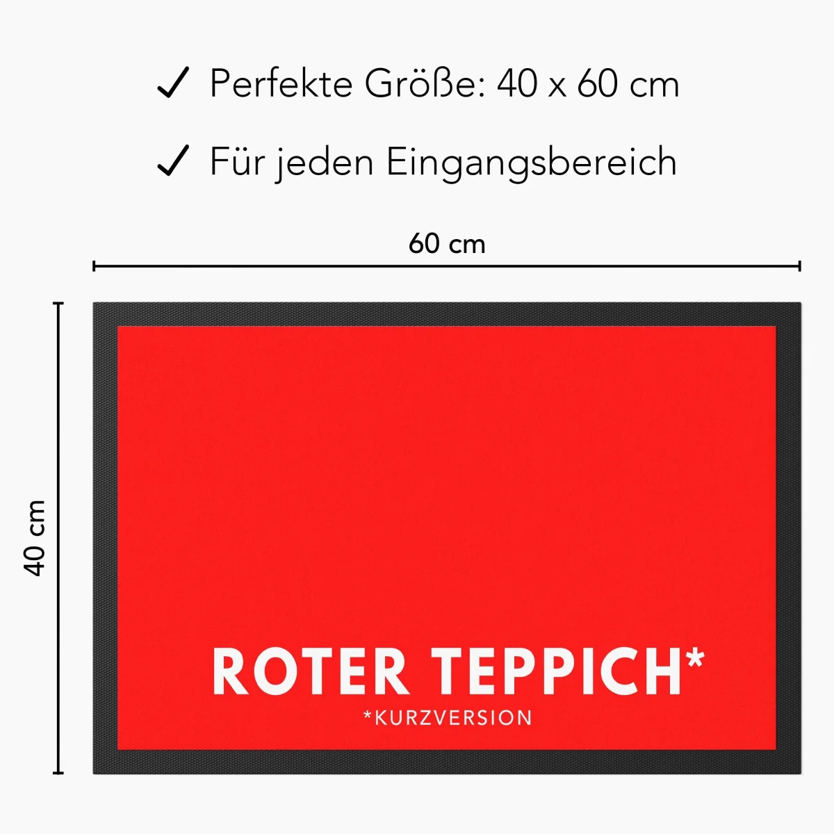 Fußmatte Roter Teppich Innen lustig Geschenk – Bild 5