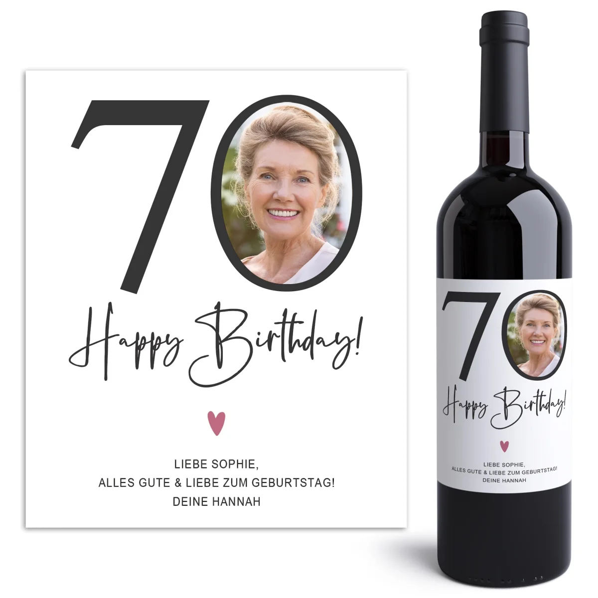 70. Geburtstag Geschenk Weinetiketten – Bild 2