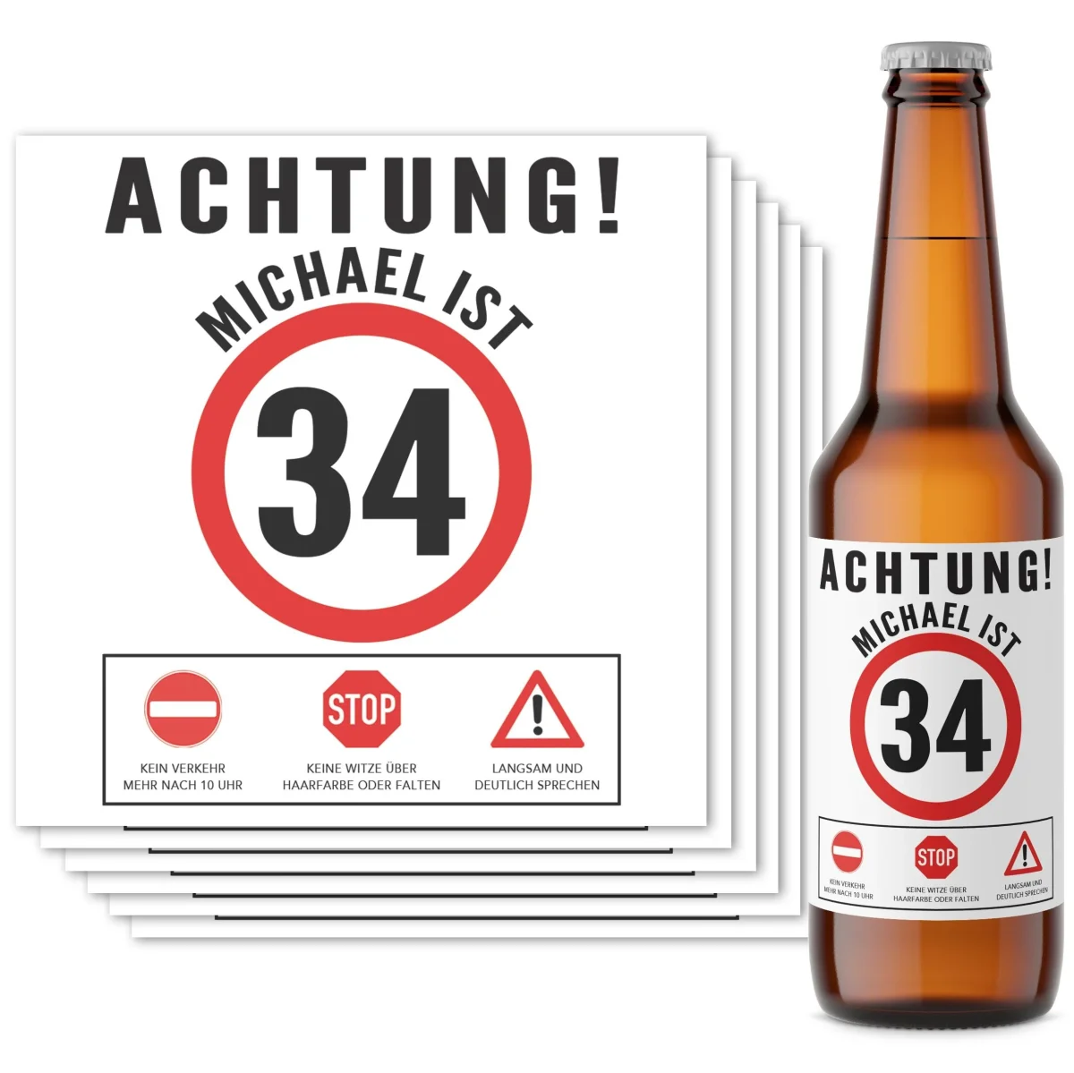 Bier Geschenk Mann Geburtstag Bieretiketten – Bild 2