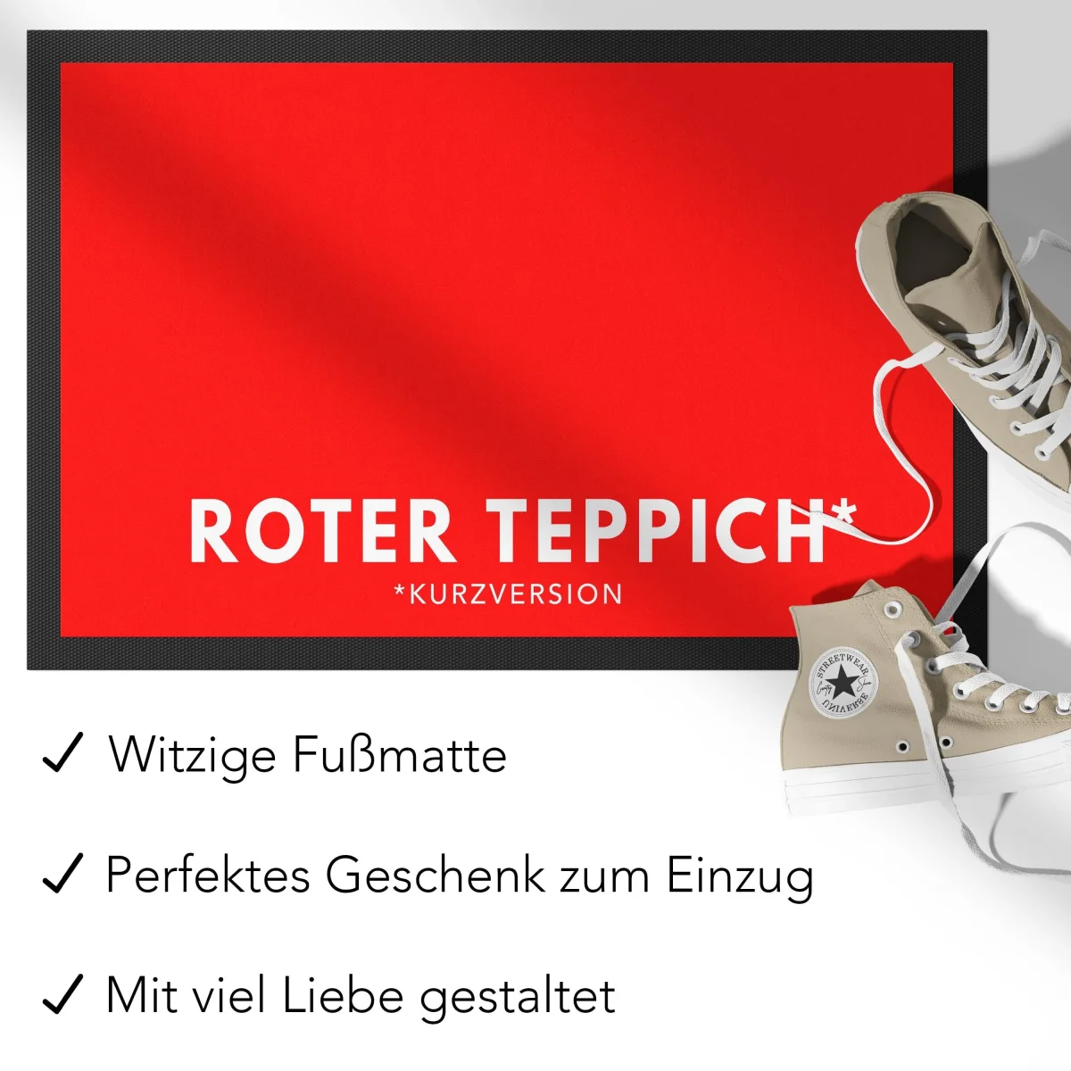 Fußmatte Roter Teppich Innen lustig Geschenk – Bild 3