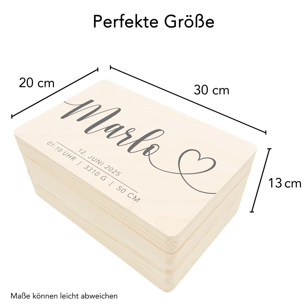 Erinnerungskiste Baby Holzkiste Namen – Bild 6