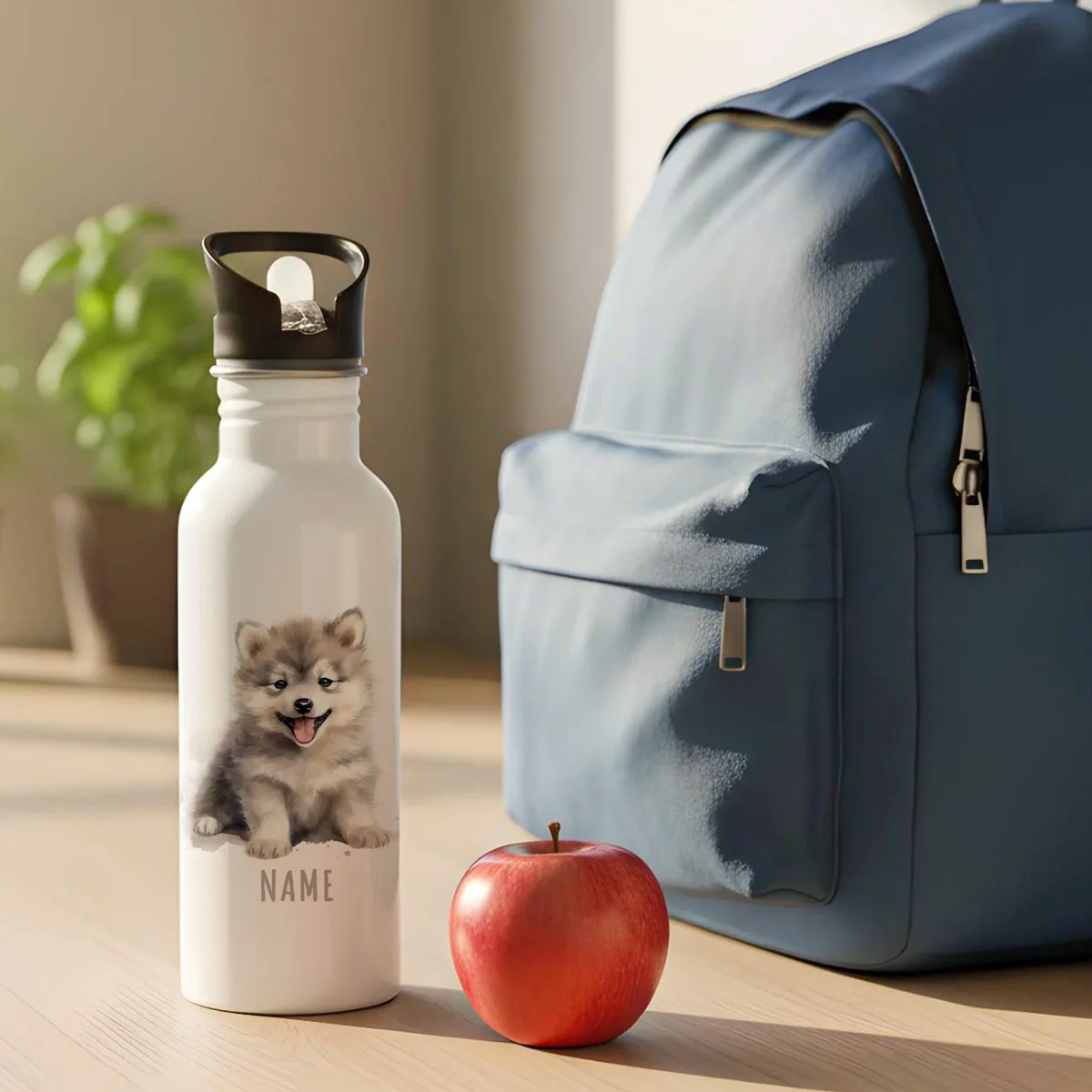 Trinkflasche Kinder Namen Wolf Edelstahl – Bild 8